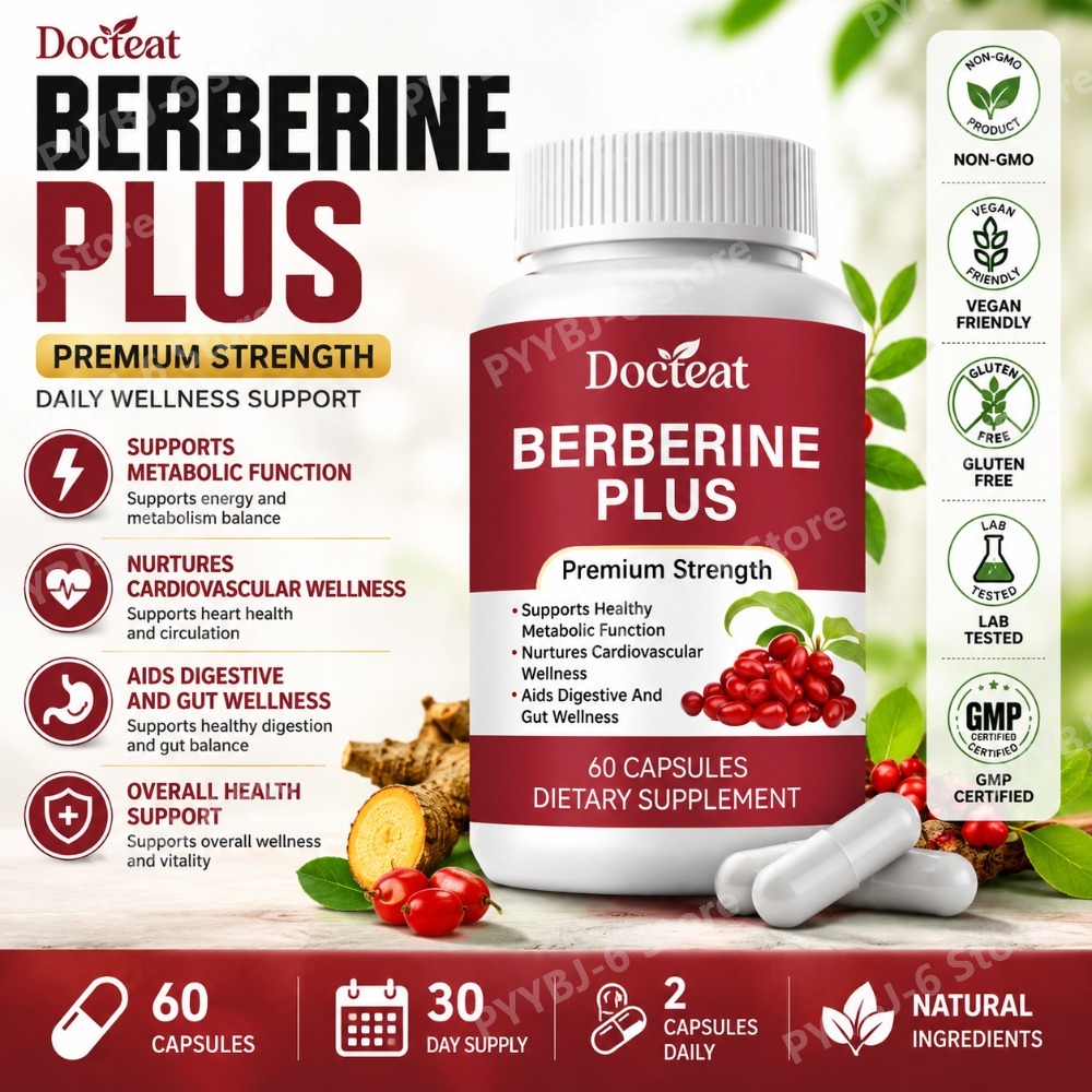 Natural Herbal Wellness - Berberine Plus Supplement 60Capsules Premium Strength